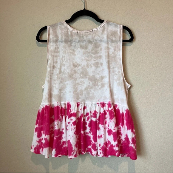 Free People tie dye anytime tank in hot hibiscus combo - Picture 8 of 8
